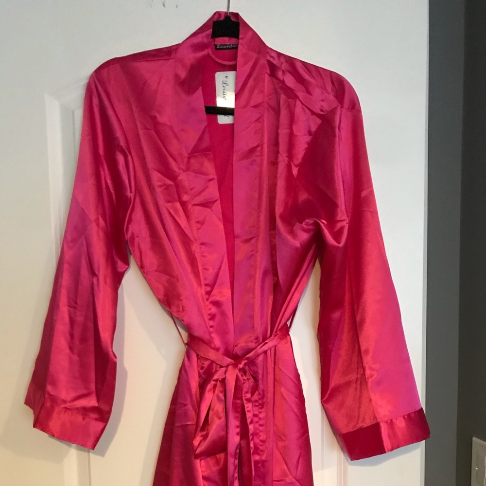 Silk Fuchsia Robe